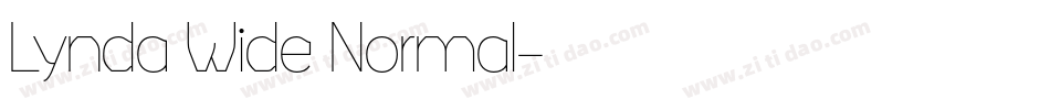 Lynda Wide Normal字体转换